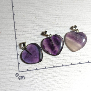 (蛋面) 螢石愛心墜三件組