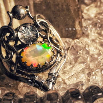 流光祕境 切割蛋白石戒