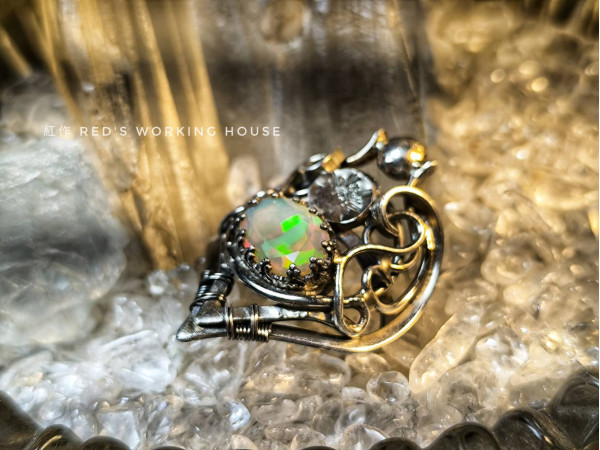 流光祕境 切割蛋白石戒