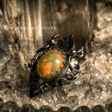 幻彩箴言 蛋白石戒