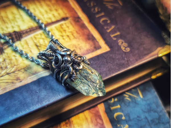 海水藍寶原礦雙面小品墜