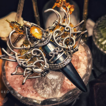 不破之心 黑曜+鈦晶墜