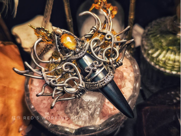 不破之心 黑曜+鈦晶墜