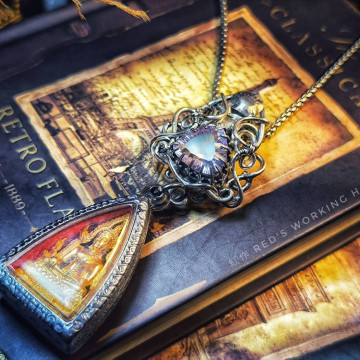 紫曜佛緣 成功佛牌+切割紫晶墜