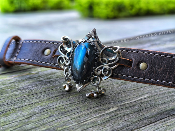 極光契約 芬蘭拉長石皮革手環