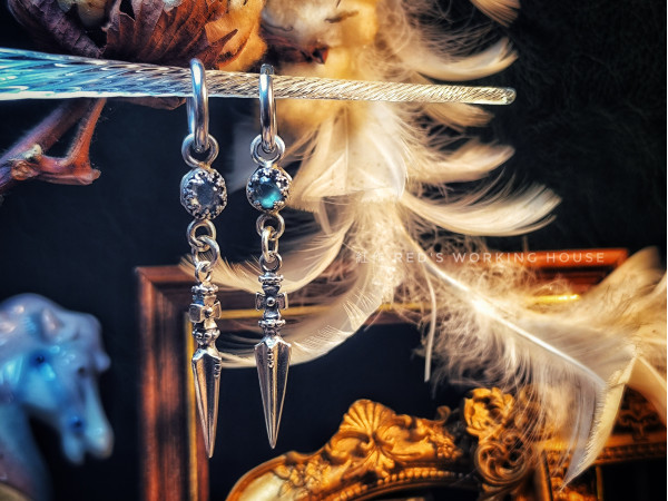 平靜耳語 葡萄石小品耳環【SOLD】