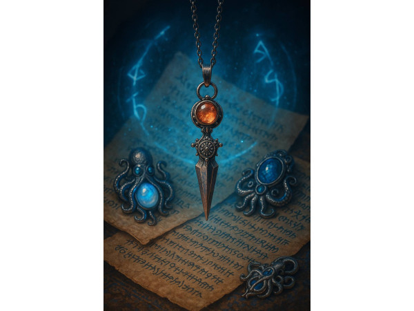 日耀針 奧勒岡太陽石小品墜【SOLD】