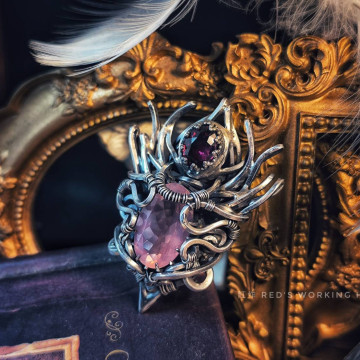 繾綣之影 切割粉晶戒