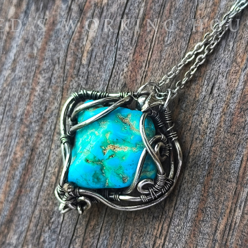 荒野之嵐 綠松石小品墜