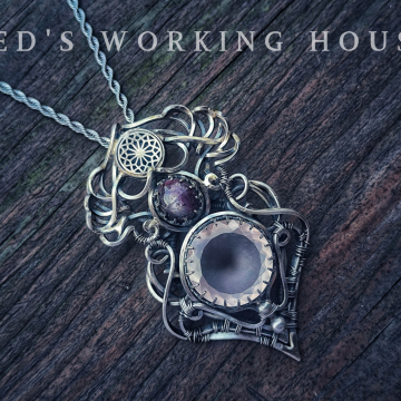 女神萬華鏡 切割粉晶墜