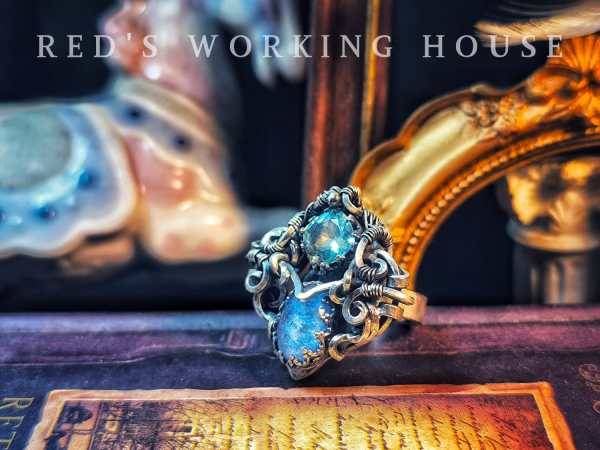 極光之霜 藍線&海藍寶戒【SOLD】