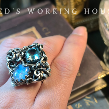 極光之霜 藍線&海藍寶戒【SOLD】