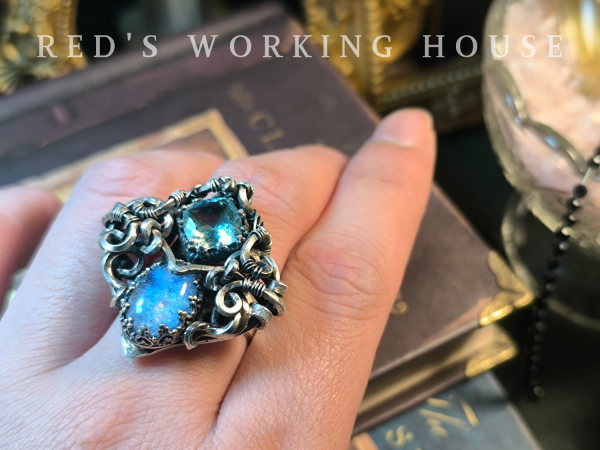 極光之霜 藍線&海藍寶戒【SOLD】