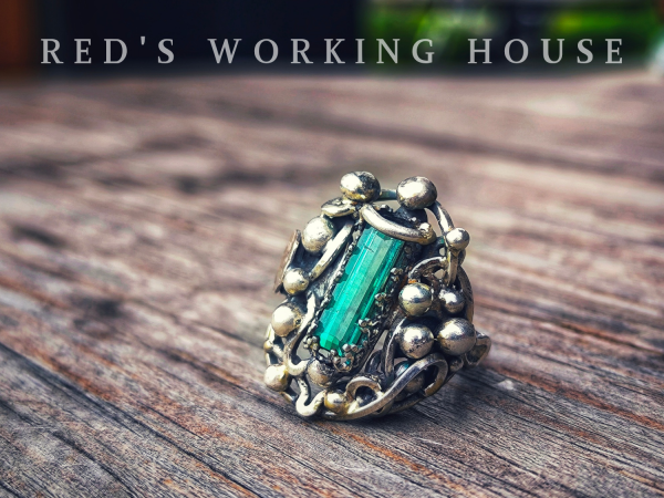 蒼穹之息 藍綠碧璽戒