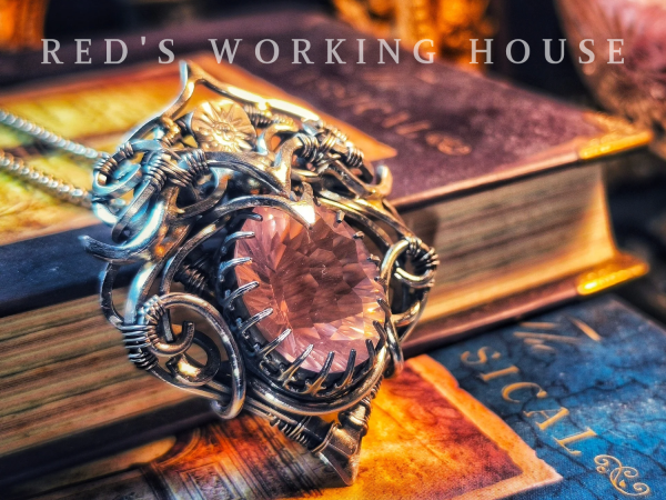 織夢者 切割粉晶墜