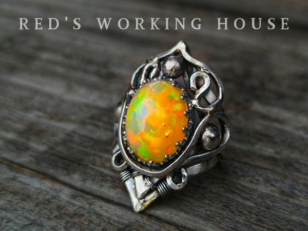 魅影幽燄 蛋白石戒 【SOLD】