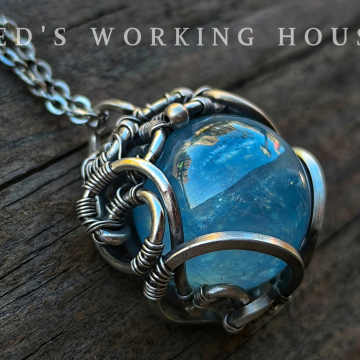 沉於心海 海水藍寶墜