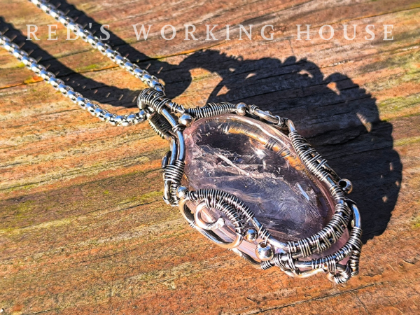 空靈之美 空腔紫晶墜