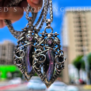 雙生符咒 多色碧璽對墜【SOLD】