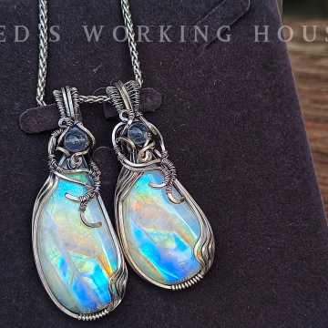 二重身 月光石對墜