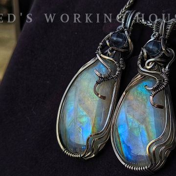 二重身 月光石對墜