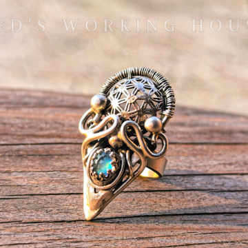 永垂不朽 月光石生命之花戒