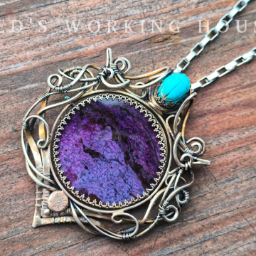 旋花影 舒俱徠大衛星翻轉墜【SOLD】