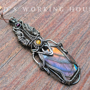 粉嫩幻彩拉長墜