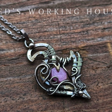 紅寶原礦切片小品墜