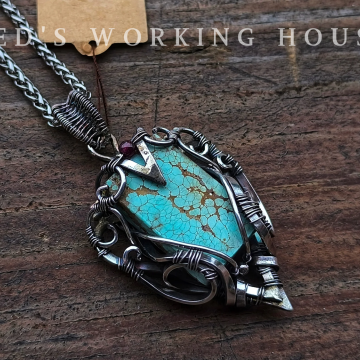 綠松石長方牌墜 【SOLD】