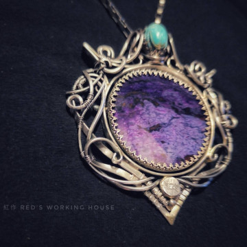 旋花影 舒俱徠大衛星翻轉墜【SOLD】