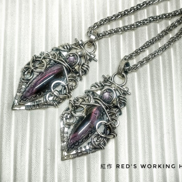 雙生符咒 多色碧璽對墜【SOLD】