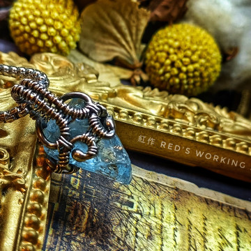 (補尺寸)海水藍寶原礦小品墜