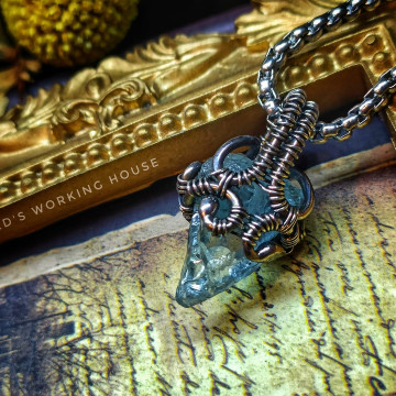 (補尺寸)海水藍寶原礦小品墜