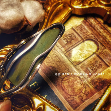 彩虹黑曜小品墜