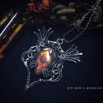 彩霞守護者 拉長石墜