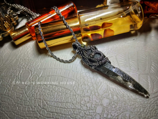 尼泊爾綠水晶柱雙面墜【SOLD】