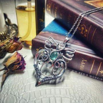 (補尺寸)祖母綠小天使墜