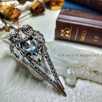 切割海水藍寶墜【SOLD】