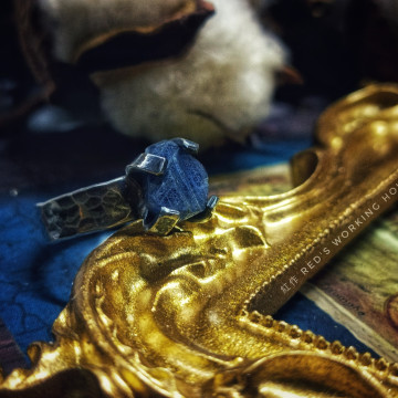 藍寶石原礦小品戒