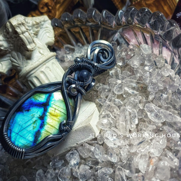 龍眸拉長石小品墜