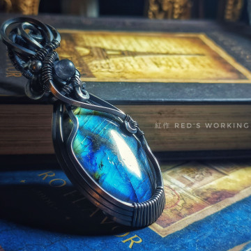 龍眸拉長石小品墜