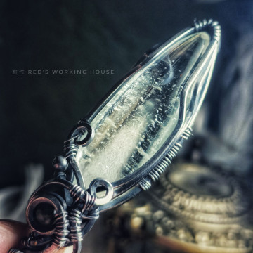 聖潔使者-白幽山水晶墜