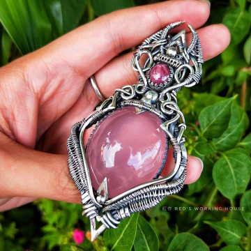 星光粉晶墜【SOLD】