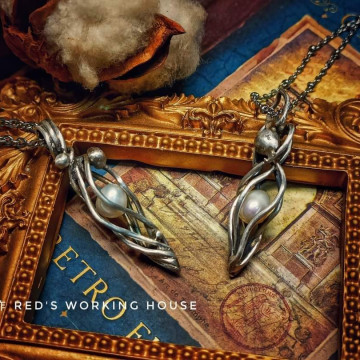 珍珠螺旋耳環【SOLD】