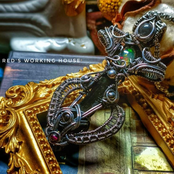 黑碧璽柱墜【SOLD】