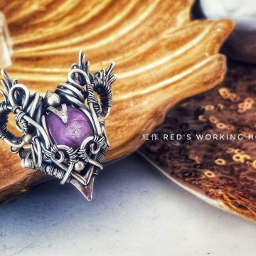 星光紅寶天使戒【SOLD】