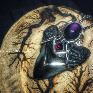 鯊魚牙化石墜【SOLD】