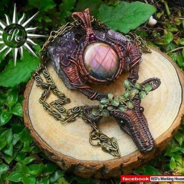 鹿頭拉長墜【SOLD】