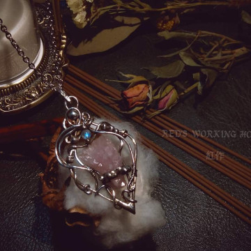 粉晶簇墜【SOLD】